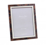 Marquetry Wood Veneer & Mother of Pearl 4x6 Frame